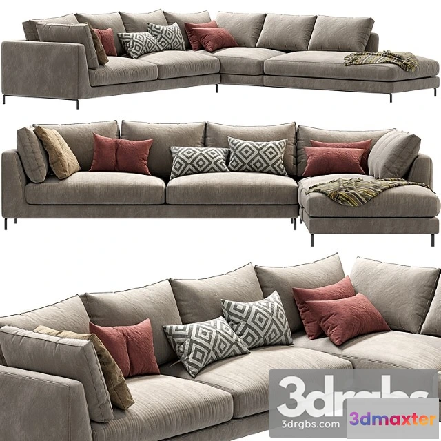 1035156 - Corner-sectional-fabric-sofa-ray-sectional-sofa