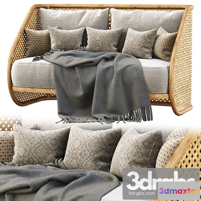 1035294 - Double rattan sofa