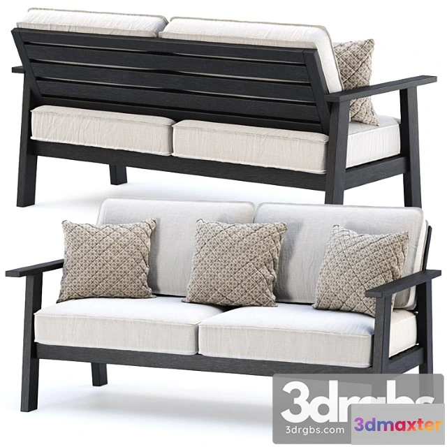 1035298 - Double wooden garden sofa