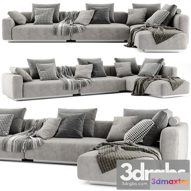 1035486 - Flexform lario chaise longue sofa