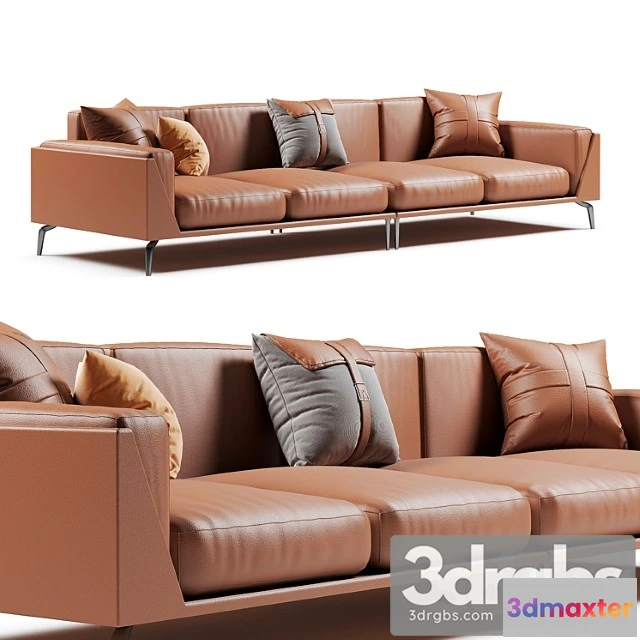 1035544 - Francesca neo-modern genuine leather sofa