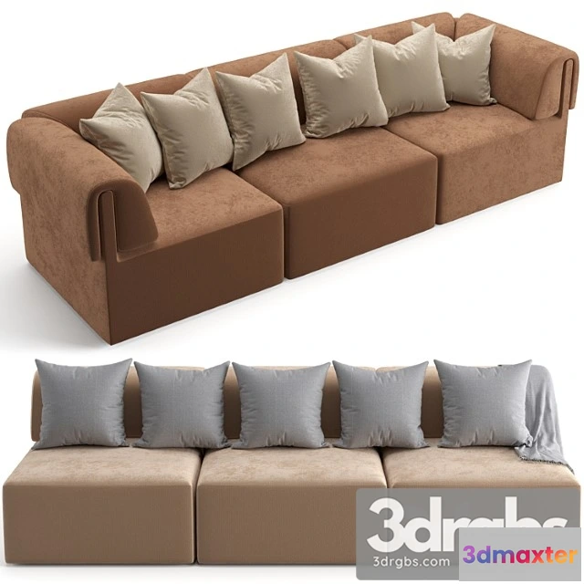 1035616 - Gubi wonder sofa 3 seater with, without armrest