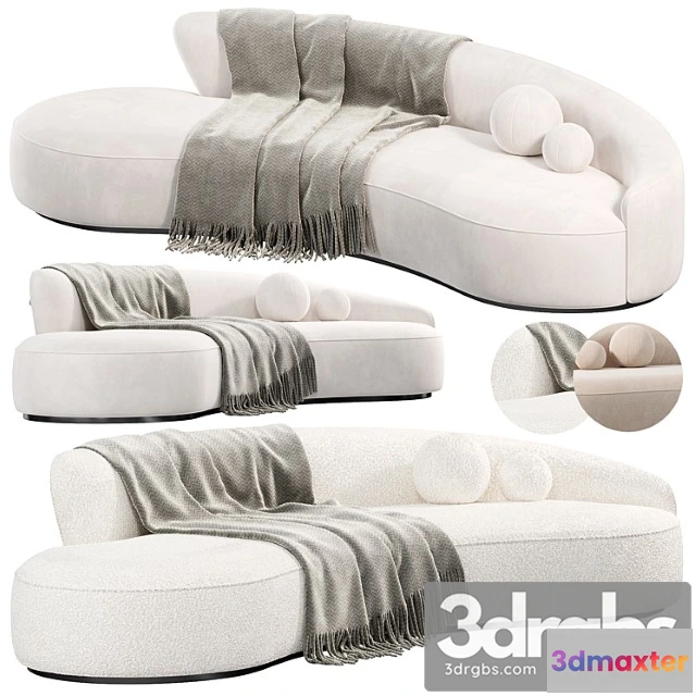 1035994 - Marseille 2 curved sofa ni mohair, sofas