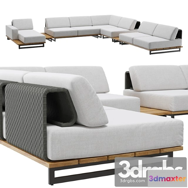 1036390 - Outdoor garden wicker modular sofa skyline design ona