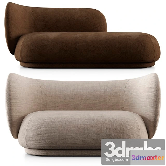1036638 - Rico divan and 2 seat sofa by ferm living