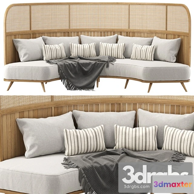 1036730 - Semicircular sofa in rattan