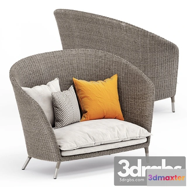 1037246 - Strada high back settee 2 seat by janus et cie