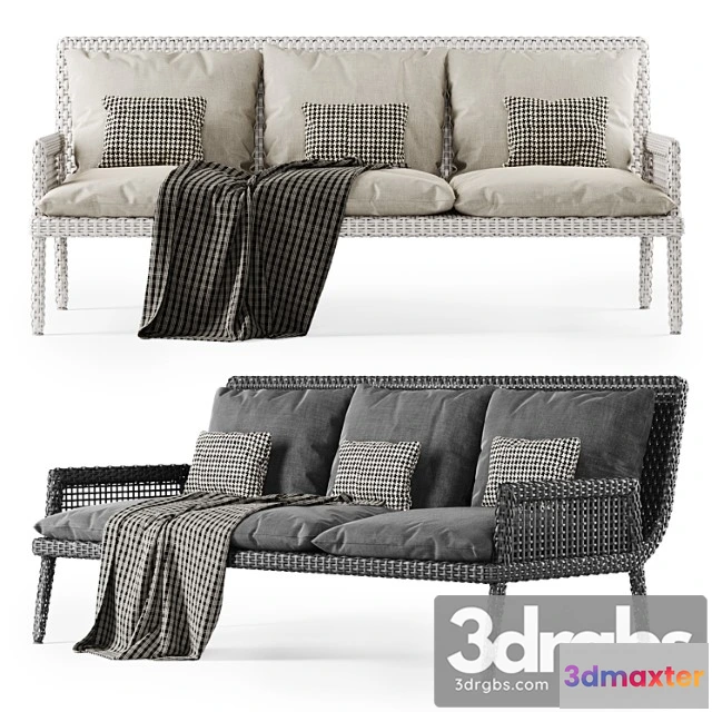 1037342 - Three-seater rattan sofa_1