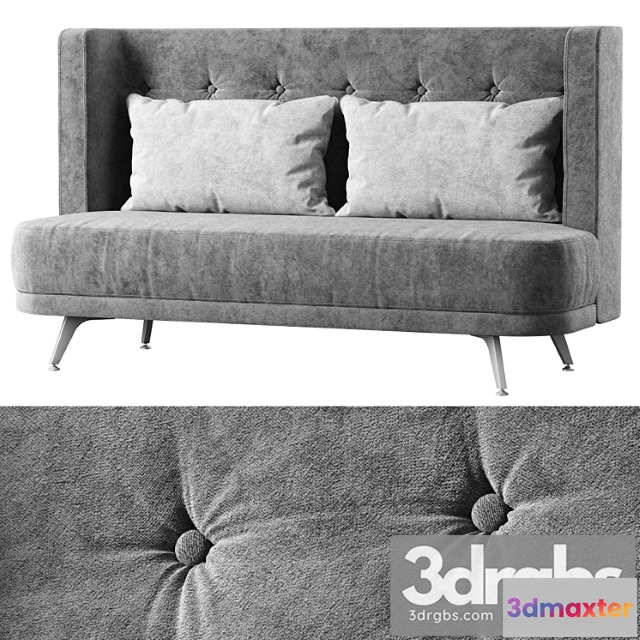 1037384 - Two Seater Sofa With Carriage Pull