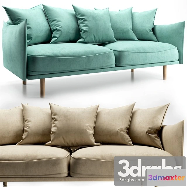 1037398 - Velight sofa velvet light and barhat mint from the sofa