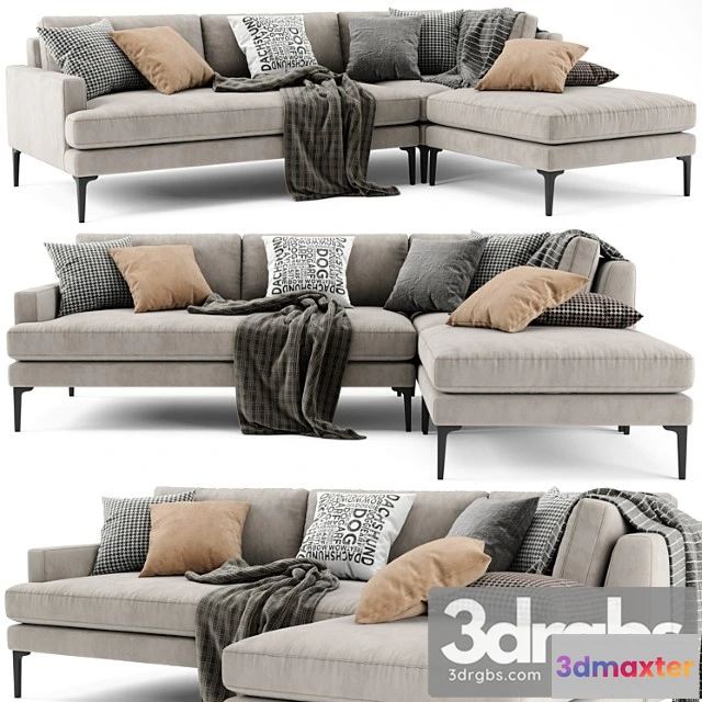1037444 - West elm andes sectional chaise sofa