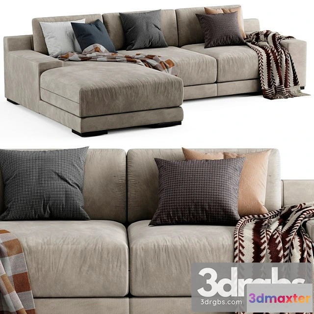 1037448 - West elm dalton chaise longue sofa