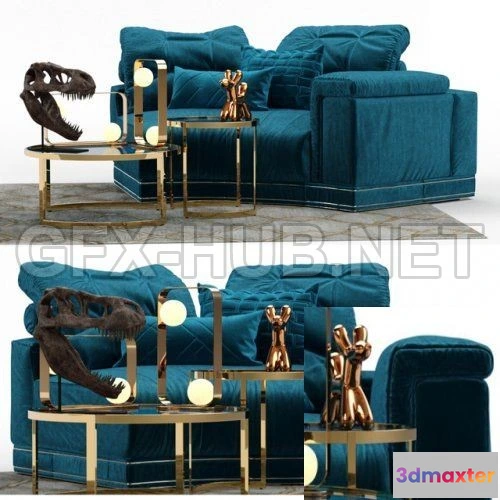 1072240 - Andrew Sofa by Fendi (Section A) 3d model - 205797
