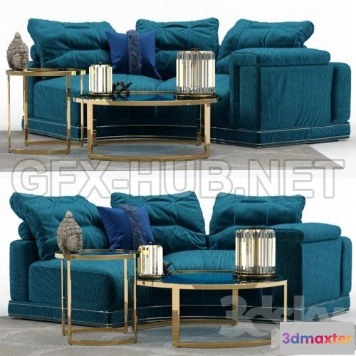 1072242 - Andrew Sofa by Fendi (Section B) 3D model - 205799