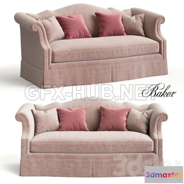 1073390 - BAKER Camelback Sofa 6513-81 - 206947