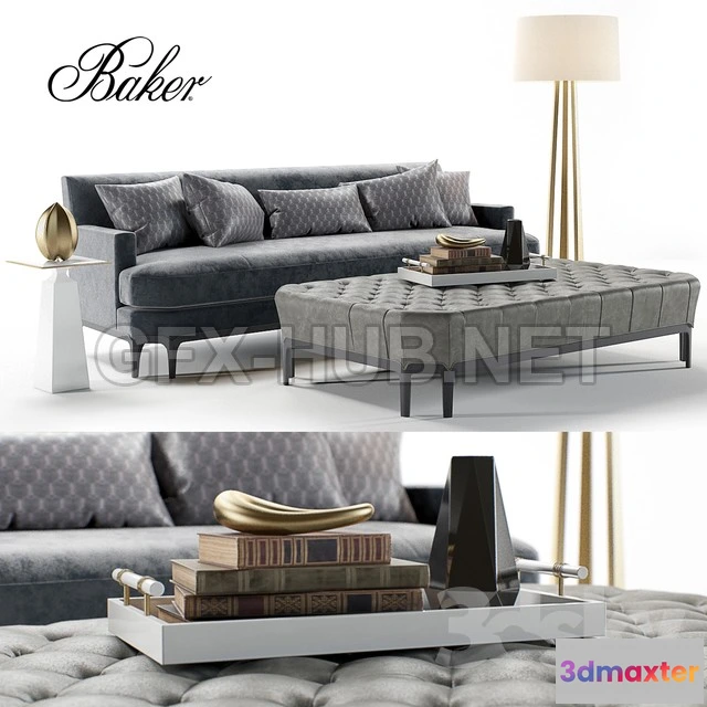 1073396 - Baker Celestite Sofa - 206953
