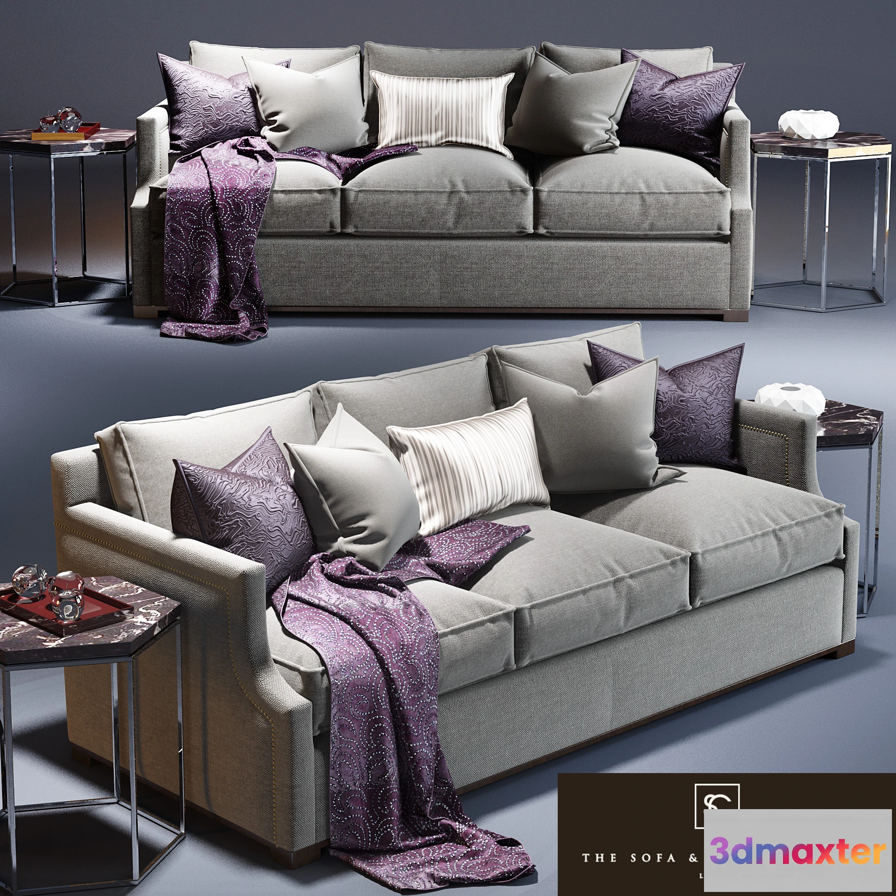 1074442 - BELVEDERE SOFA SKELETON SIDE TABLE - 207999