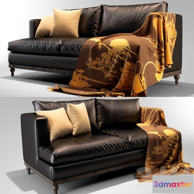1074750 - black leather sofa - 208307