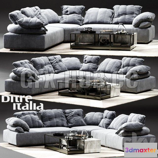 1079188 - Ditre Italia Flick-Flack Corner Sofa - 212745