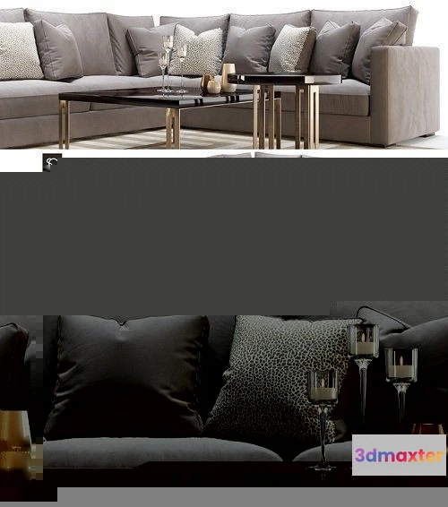 1082732 - Henley modular sofa and side coffee table - 216289