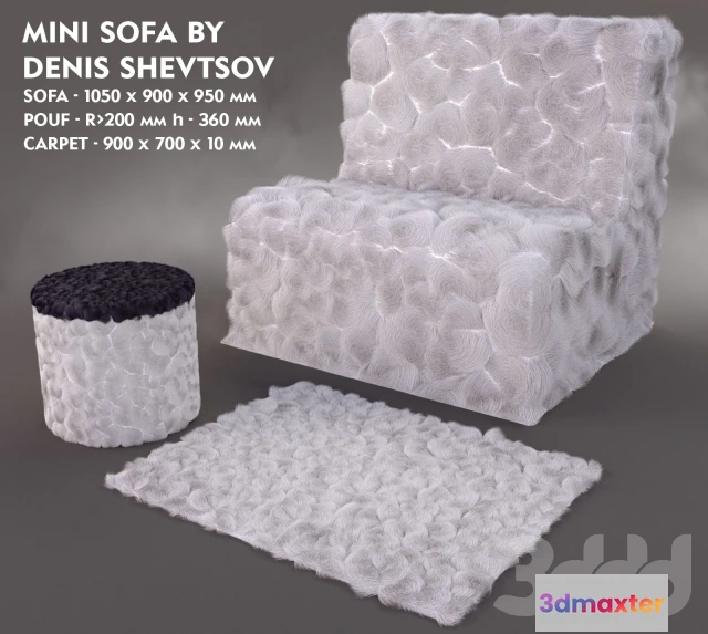 1086592 - Mini Sofa (Hair and Fur) - 220149