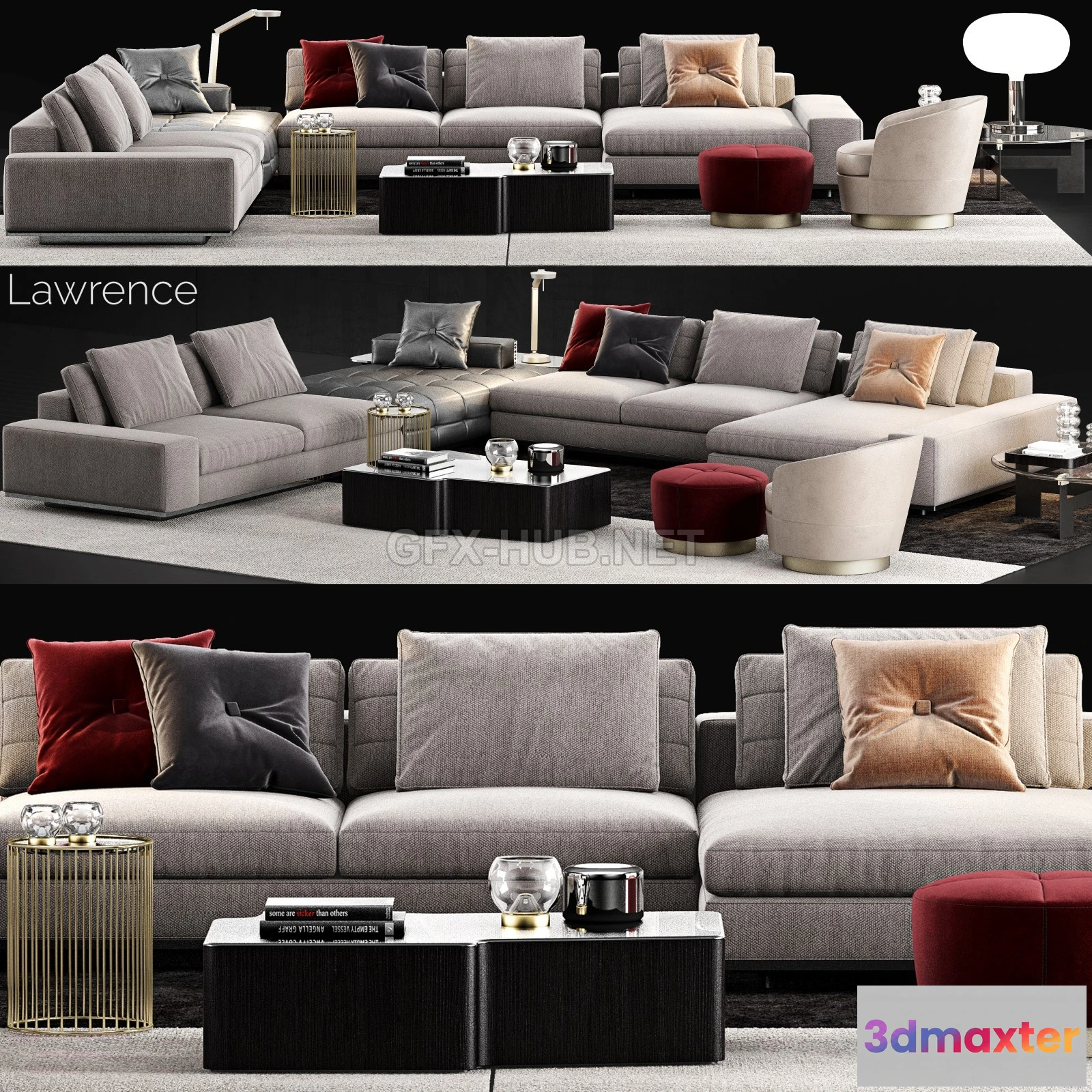 1086718 - Minotti Lawrence Sofa 8 (maxobj) - 220275