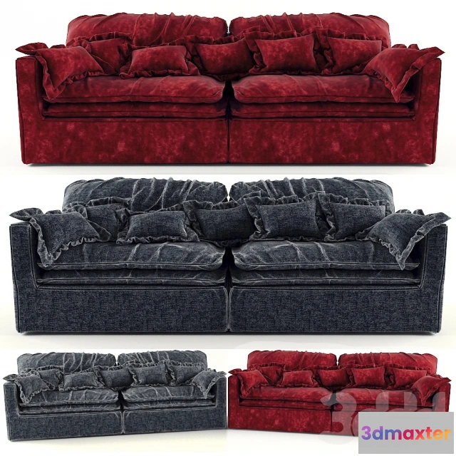 1087086 - modern red black sofa - 220643