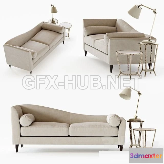 1088618 - PATRICIA CHAISE sofa with tables - 222175