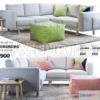 1092090 - Sofa Ikea Norsborg 4 (angular) 3d Model - 225647