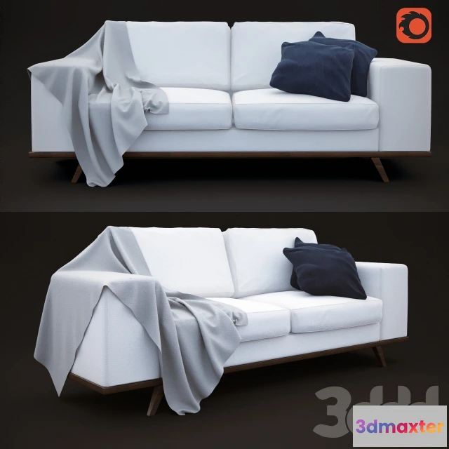 1092248 - Sofa with pillows  blanket - 225805