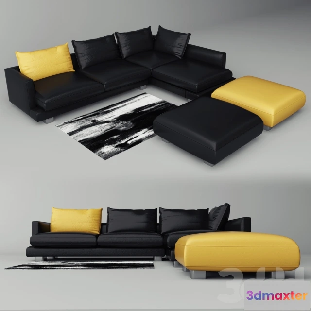 1092272 - SOFA-blackyellow - 225829