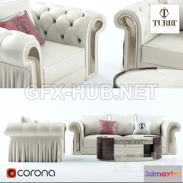 1092274 - Sofachaircoffee table Turri Couture - 225831