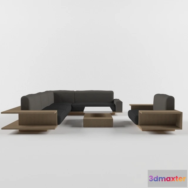 1095424 - wooden sofa+center table - 228981