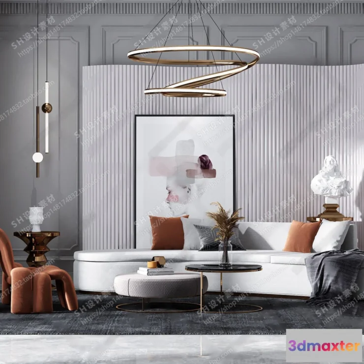 1125700 - Curved Sofa 3D Models - 0005