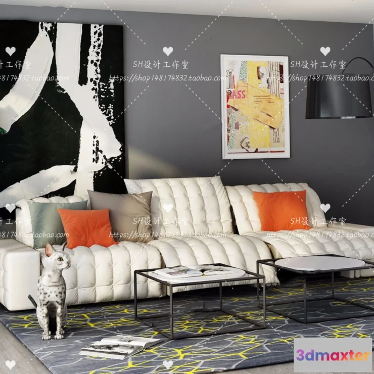 1126158 - Modern Sofa - 3D Models - 0214