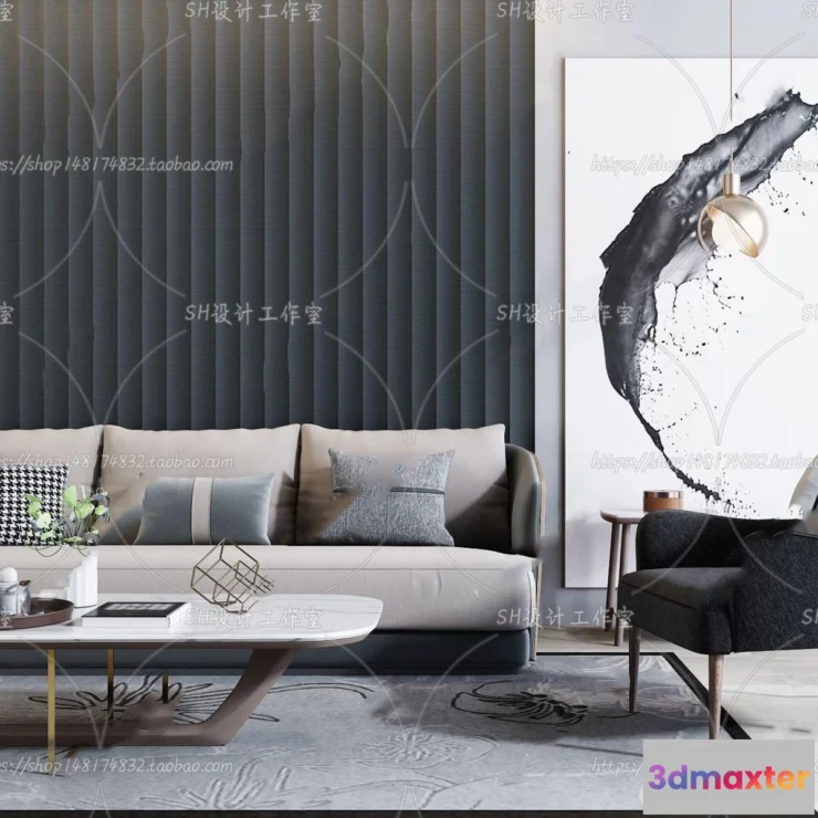 1126344 - Modern Sofa - 3D Models - 0307