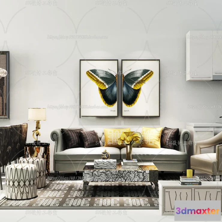 1126504 - Modern Sofa - 3D Models - 0387