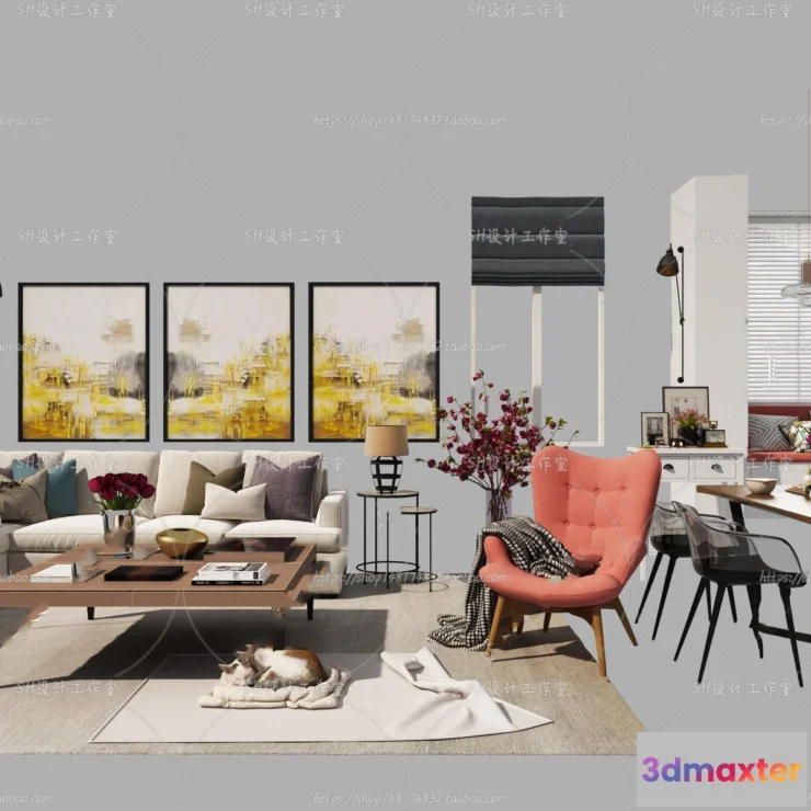 1126554 - Modern Sofa - 3D Models - 0412