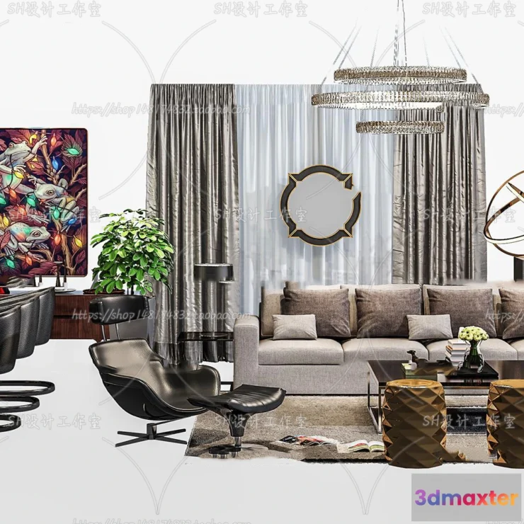 1126566 - Modern Sofa - 3D Models - 0418