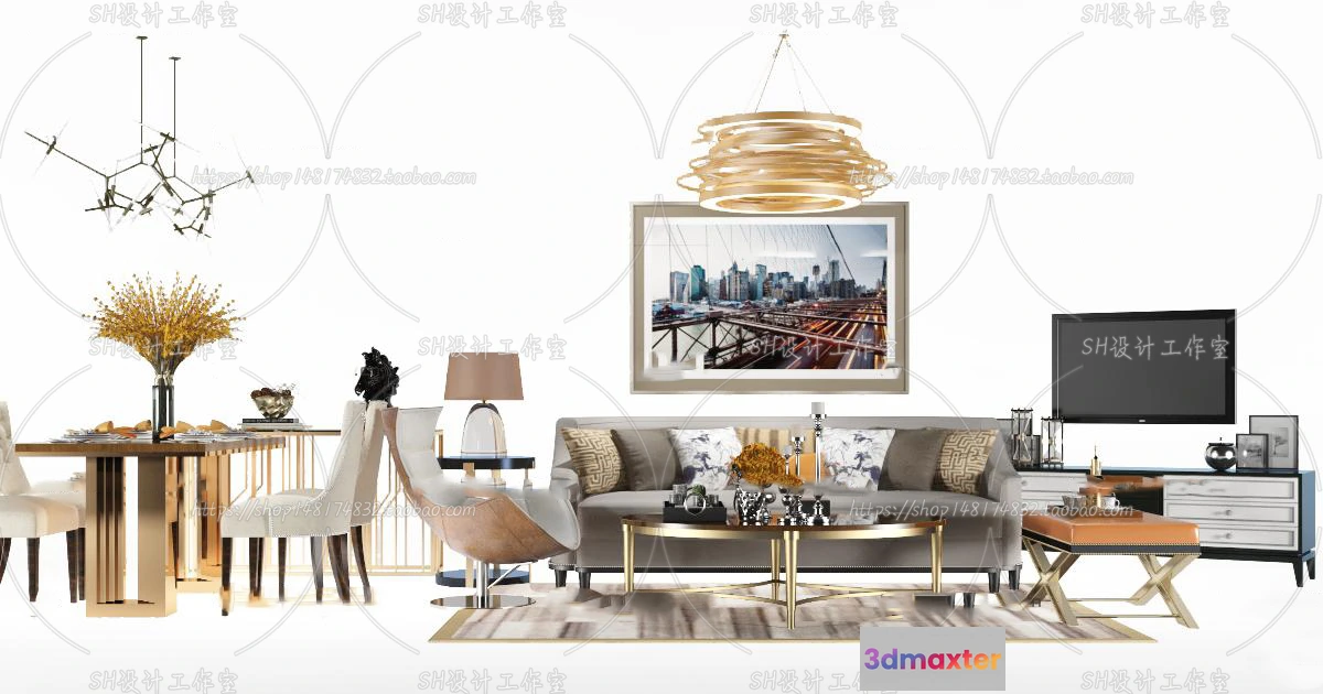 1126570 - Modern Sofa - 3D Models - 0420