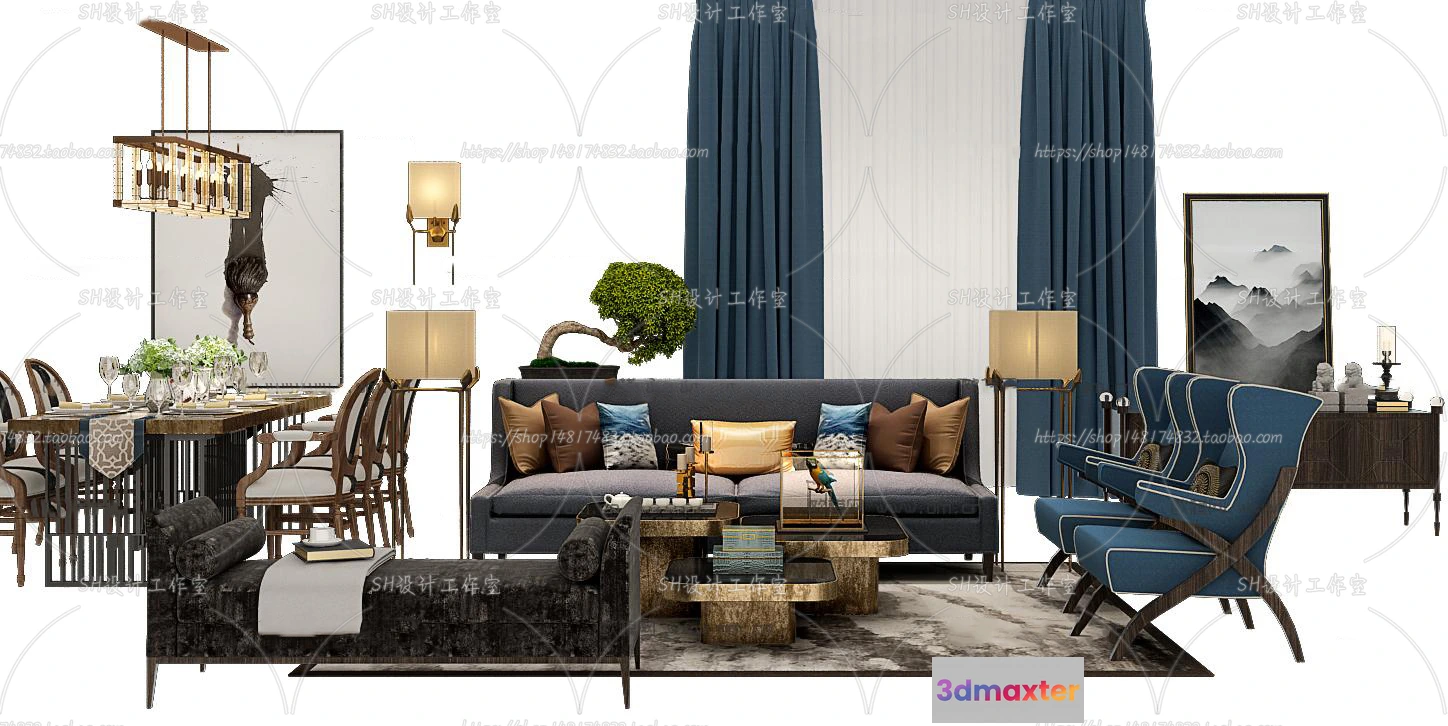 1126584 - Modern Sofa - 3D Models - 0427