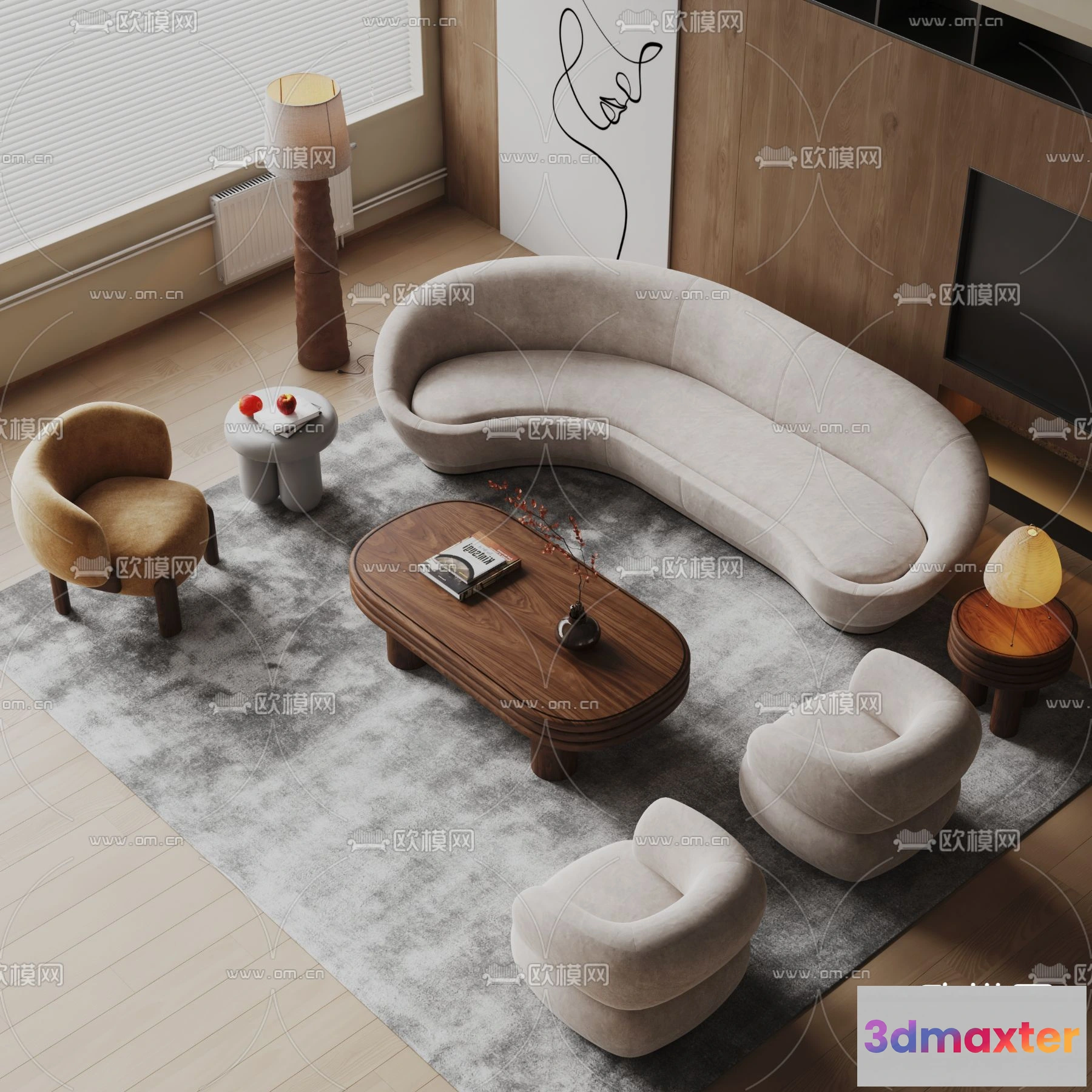 1162860 - WABI SABI STYLE 3D MODELS - SOFA - 0007