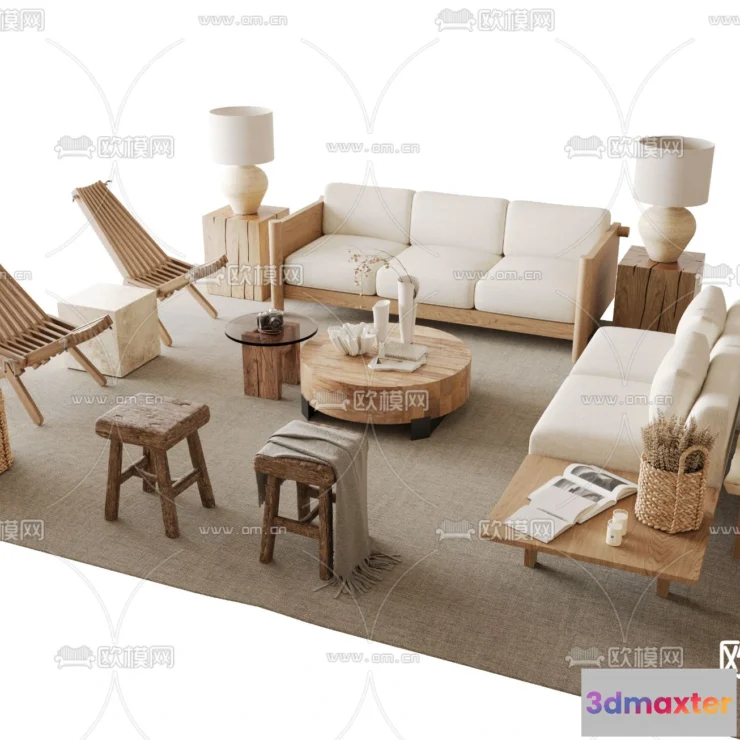 1162890 - WABI SABI STYLE 3D MODELS - SOFA - 0022
