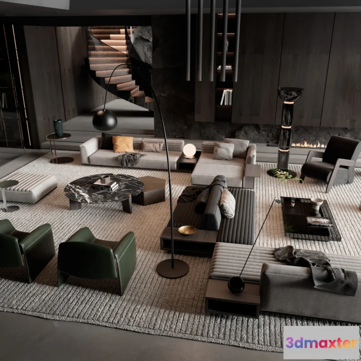 1165086 - LIVINGROOM - SOFA - LONG - 456