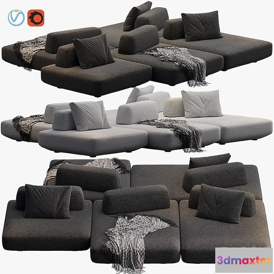 1191956 - SOFA - 3D MODELS - 3DMAX - DOWNLOAD - 191