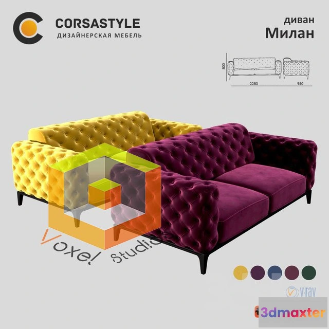 1191974 - SOFA - 3D MODELS - 3DMAX - DOWNLOAD - 200