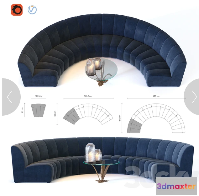 1192012 - SOFA - 3D MODELS - 3DMAX - DOWNLOAD - 219