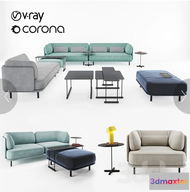 1192038 - SOFA - 3D MODELS - 3DMAX - DOWNLOAD - 232