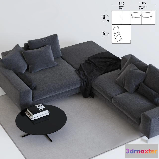 1192182 - SOFA - Bushnell take it easy + coffee table