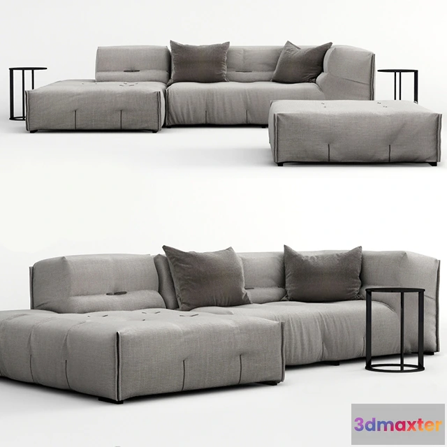 1192202 - SOFA - Capitone gray sofa 08